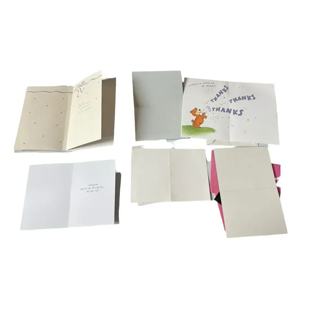 Lot‎ Vintage Thank You and Blank Note Cards Mixed Designs Assorted Envelopes